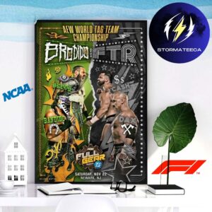 AEW World Tag Team Championship Poster Limited Art Print Full Gear 2025 Matchup Brodido VS FTR Home Decor Poster Canvas