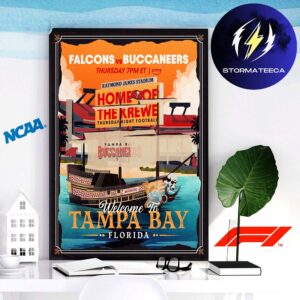 Atlanta Falcons Vs Tampa Bay Buccaneers Welcome To Tampa Bay Florida At Raymond James Staidum Home Decor Poster Canvas
