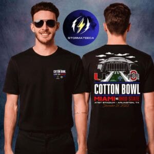 College Football Playoff National Championship Game 2026 Cotton Bowl Miami Vs Ohio State Two Sided Unisex T-Shirt