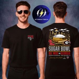 College Football Playoff National Championship Game 2026 Sugar Bowl Ole Miss Vs Georgia Two Sided Unisex T-Shirt