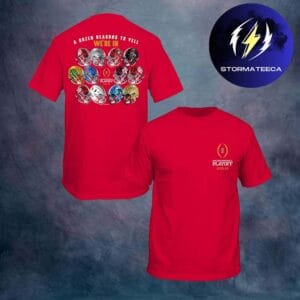 Texas Tech Red Raiders 2025 CFP 12 Team Helmets Two Sided Unisex T-Shirt