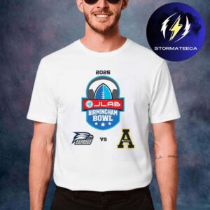 Georgia Southern Eagles x Appalachian State Mountaineers 2025 NFL JLAB Birmingham Bowl Matchup T-Shirt