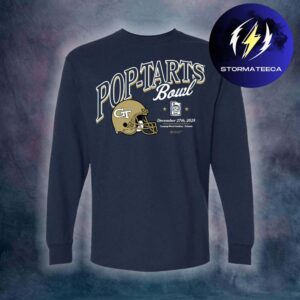 Georgia Tech Yellow Jackets NFL 2025 Pop Tarts Bowl Logo Helmet LongSleeve Shirt