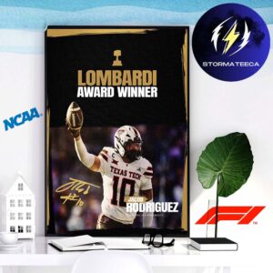 Jacob Rodriguez Texas Tech Red Raiders Has Been Named The 2025 Lombardi Award Winner Home Decor Poster Canvas