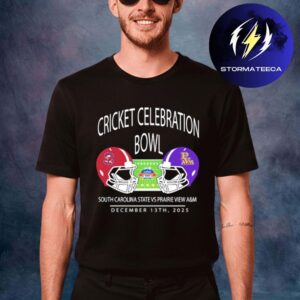 South Carolina State x Prairie View A&M NFL Cricket Celebration Bowl 2025 Matchup Helmet Unisex T Shirt