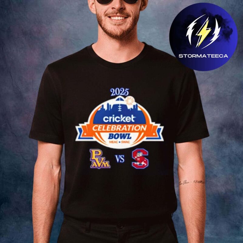 South Carolina State x Prairie View A&M NFL Cricket Celebration Bowl 2025 Matchup Unisex T Shirt