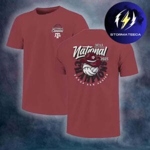 Texas A&M Merch 2025 Women Volleyball National Champions Maroon Two Sided Unisex T-Shirt