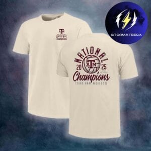 Texas A&M Merch 2025 Women Volleyball National Champions Natural Two Sided Unisex T-Shirt