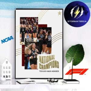Celebration Texas A&M Is The National Champion NCAA Women Volleyball 2025 Home Decor Poster Canvas