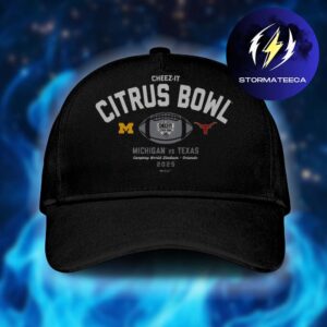 Texas Longhorns x Michigan Wolverines 2025 Cheez It Citrus Bowl 2 Team Black Classic Cap Hat Snapback
