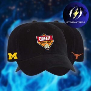 Texas Longhorns x Michigan Wolverines 2025 Cheez It Citrus Bowl 2 Team Matchup NFL Black Classic Cap Hat