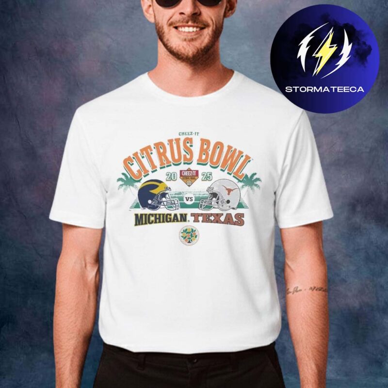 Texas Longhorns x Michigan Wolverines 2025 Cheez It Citrus Bowl 2 Team Matchup NFL Unisex T Shirt