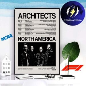 Architects Broken Mirror Tour 2026 North America Schedule Home Decor Poster Canvas