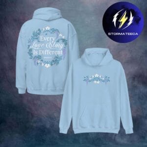 Bridgerton Merch Every Love Story Is Different Blue Two Sided Unisex Hoodie Shirt