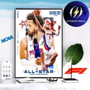Cade Cunningham From Detroit Pistons Is An All Star Starter 2026 Home Decor Poster Canvas
