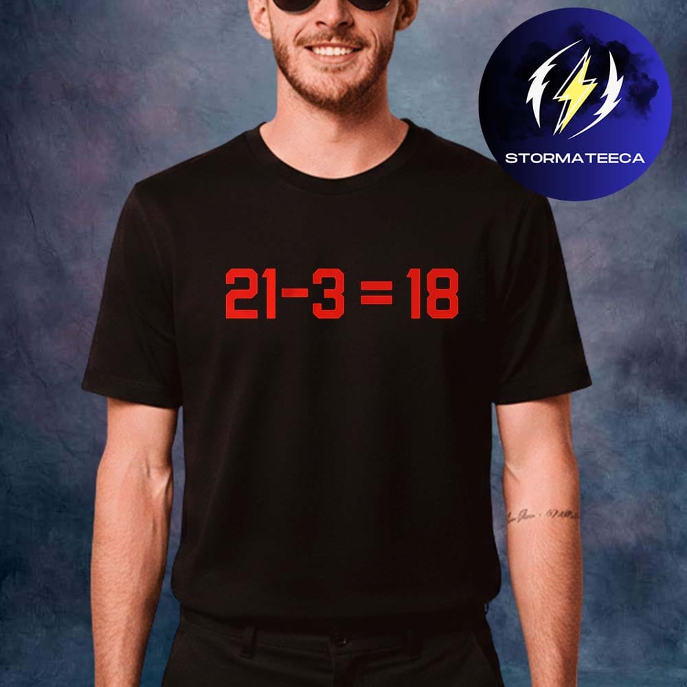 Caleb Williams Chicago Bears 21-3 = 18 Unisex T-Shirt Caleb Williams Chicago Bears 21-3 = 18 Unisex T-Shirt