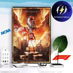 Celebration Mark Ingram II Has Been Inducted Into The The 2026 College Football Hall Of Fame Home Decor Poster Canvas