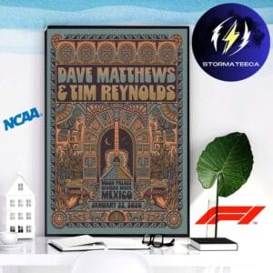 Dave Matthews & Tim Reynolds Mexico 2026 Poster Show At Moon Palace In Riviera Maya MX On January 22 2026 Home Decor Poster Canvas