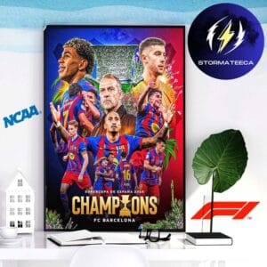 FC Barcelona Are Supercopa Spanish 2026 Champions A Historic 16th Crown Home Decor Poster Canvas