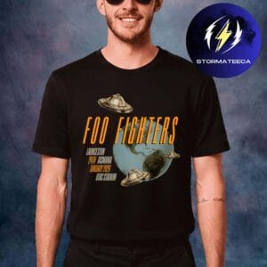 Foo Fighters Merch Australia Tour 2026 At Utas Stadium On January 24 2025 UFO Tasmania Dated Unisex T-Shirt