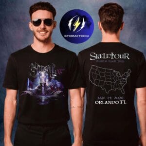 Ghost Band Merch Skeletour World Tour 2026 Orlando FL On January 21 2026 Road Map Two Sided Unisex T-Shirt