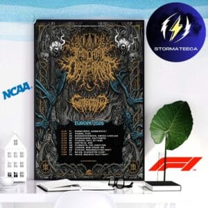 Immortal Disfigurement Europe Tour 2026 Schedule Home Decor Poster Canvas