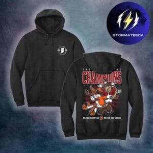 Indiana Hoosiers Merch 2025-2026 CFP Champions Never Daunted Never Defeated Premium HoodieShirt