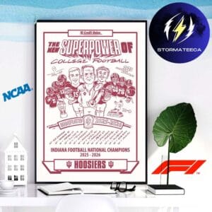Indiana Hoosiers National Champions 2025-2026 The New Superpower Of College Football Home Decor Poster Canvas