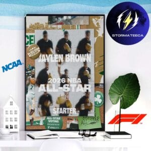 Jaylen Brown 2026 NBA All Star Starter 5X All Star Home Decor Poster Canvas