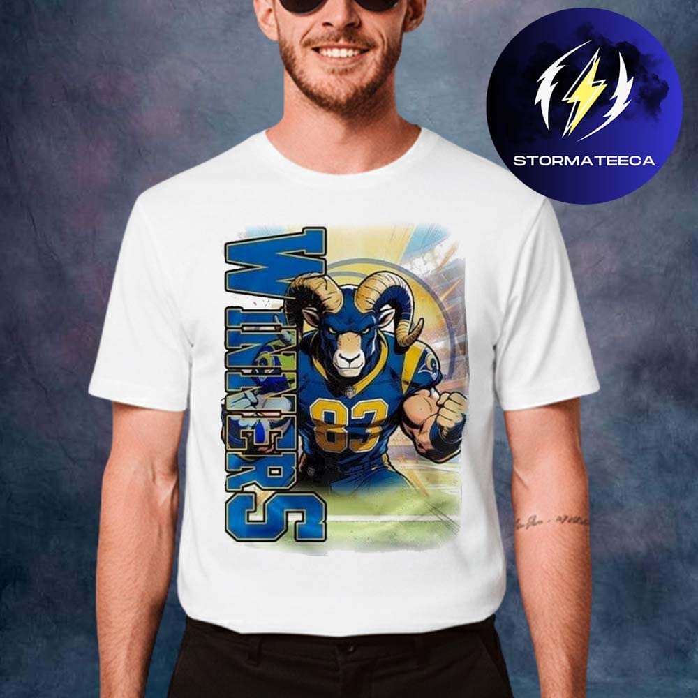 Los Angeles Rams NFL 2025 Super Wild Card Weekend Division Champions Mascot Unisex T-Shirt Los Angeles Rams NFL 2025 Super Wild Card Weekend Division Champions Mascot Unisex T-Shirt