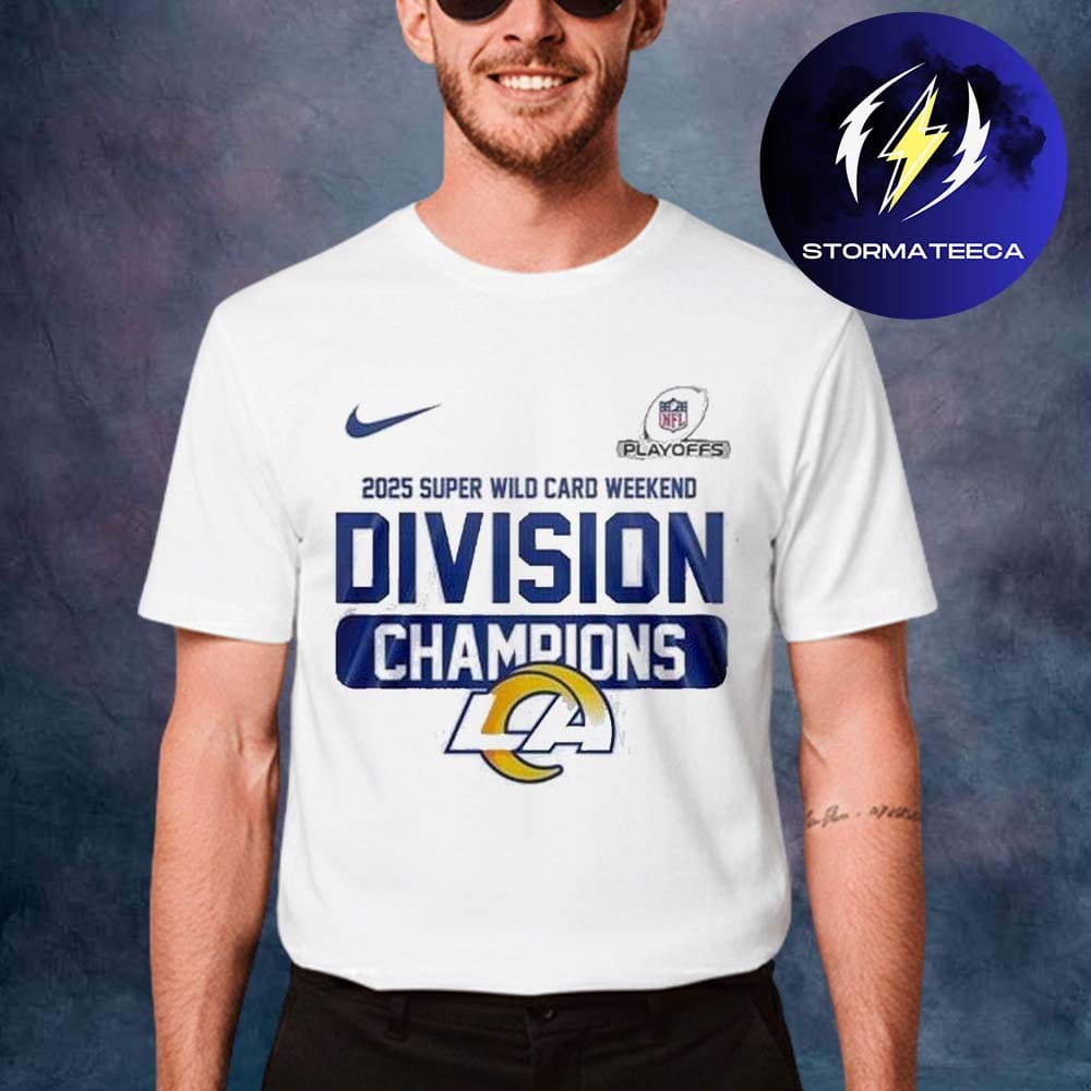 Los Angeles Rams NFL 2025 Super Wild Card Weekend Division Champions Unisex T-Shirt Los Angeles Rams NFL 2025 Super Wild Card Weekend Division Champions Unisex T-Shirt