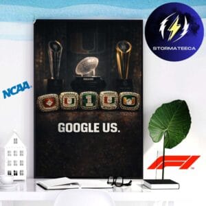 Miami Hurricanes 5 Championship Rings Google Us Home Decor Poster Canvas