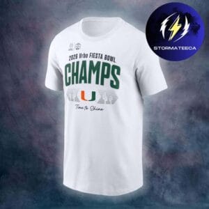 Miami Hurricanes College Football Playoff 2026 Fiesta Bowl Champions Locker Room Unisex T-Shirt