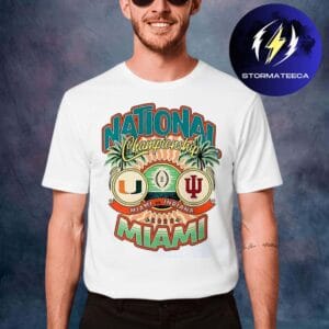 Miami Hurricanes Vs Indiana Hoosiers College Football Playoff 2026 National Championship Game Matchup Unisex T-Shirt