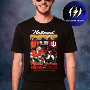 Miami Hurricanes Vs Indiana Hoosiers College Football Playoff 2026 National Championship Mascot Unisex T-Shirt