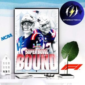 New England Patriots Wins The AFC Title And Headed To Super Bowl LX Home Decor Poster Canvas