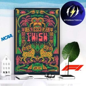 Phish Dry Goods Mexico Poster Show At Moon Palace Cancun In Mexico On January 28-31 2026 Riviera Maya Home Decor Poster Canvas