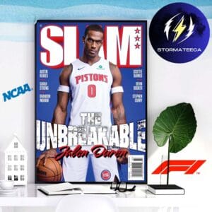 Slam x Jalen Duren Detroit Pistons NBA Magazine Cover Home Decor Poster Canvas