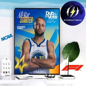 Stephen Curry Claim 2025-26 All Star Strater 12x All Star Wardell Stephen Curry II Home Decor Poster Canvas