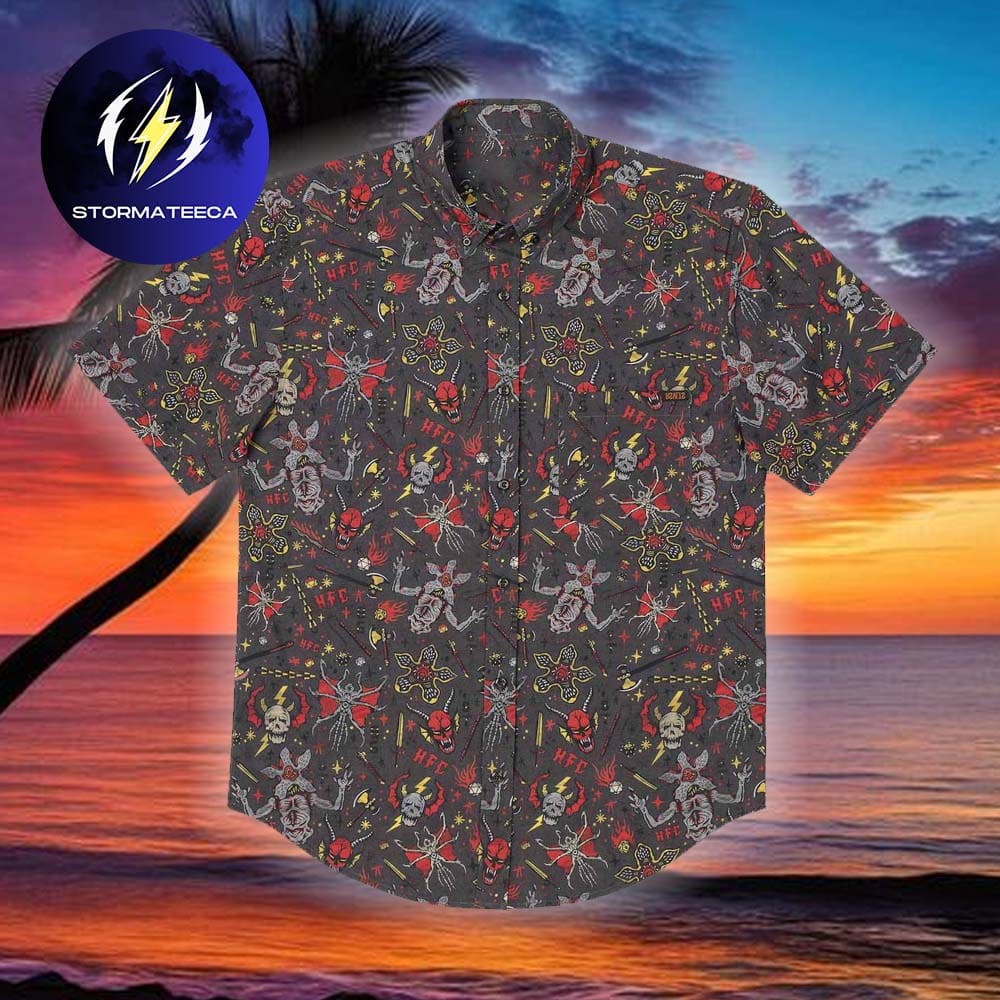 Stranger Things Hellfire Club RSVLTS Collection Summer Hawaiian Shirt Stranger Things Hellfire Club RSVLTS Collection Summer Hawaiian Shirt