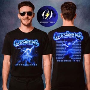 The Offspring Merch Supercharged Worldwide Tour In ’26 Supercharged Skeleton Two Sided Unisex T-Shirt