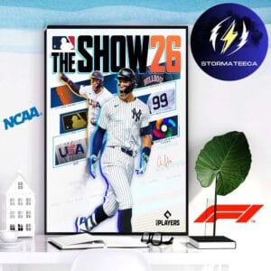 The Show 26 MLB Cover Athlete By Aaron Judge Captain America Has Arrived Home Decor Poster Canvas