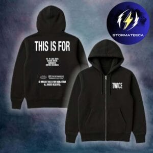 Twice This Is For World Tour Part 2 North American Merchandise Vancouver Two Sided Unisex Zip HoodieShirt