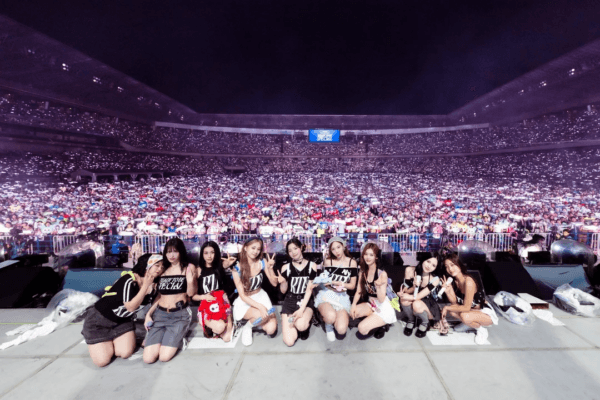 TWICE Ready To Be World Tour crowd with lightsticks and concert atmosphere