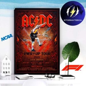 AC DC PWR Up Tour Latin America 2026 Schedule Home Decor Poster Canvas