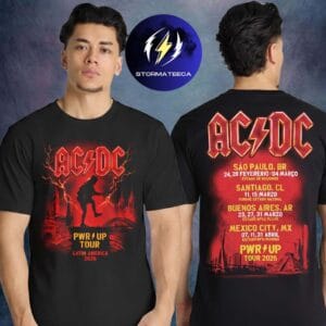 AC DC PWR Up Tour Latin America 2026 Schedule Two Sided Unisex T-Shirt