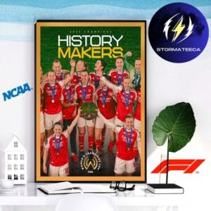 Arsenal Won FIFA Women Champions Cup History Makers Home Decor Poster Canvas