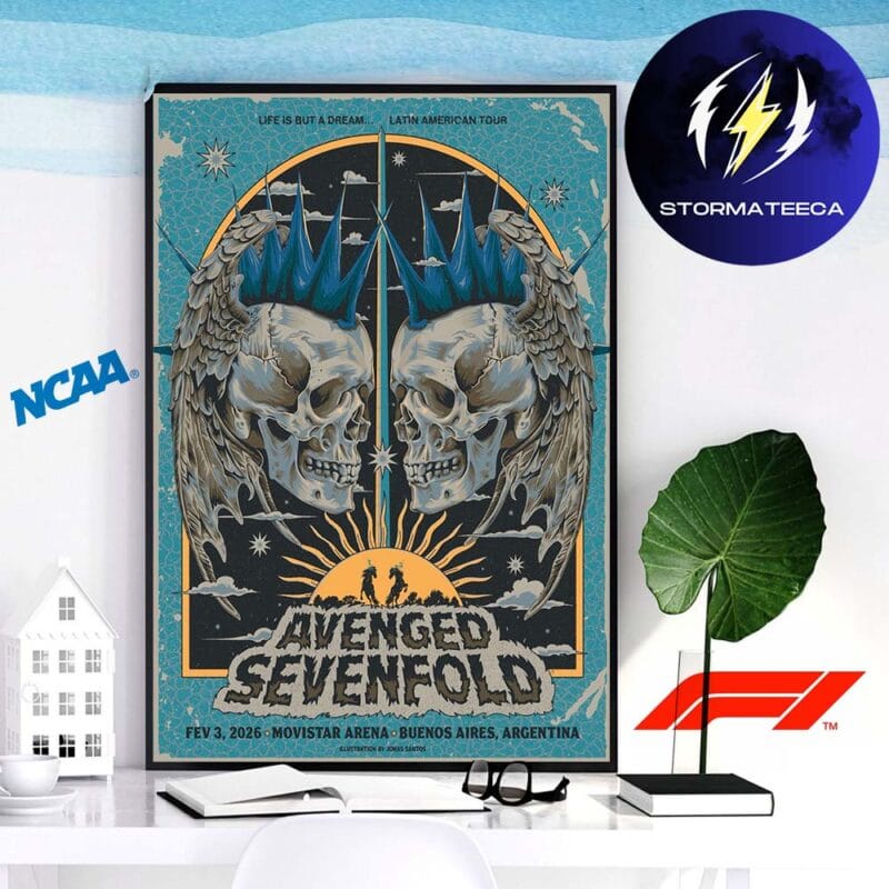 Avenged Sevenfold Life Is But A Dream Latin American Tour At Movistar Arena In Buenos Aires Argentina On February 3 2026 Home Decor Poster Canvas