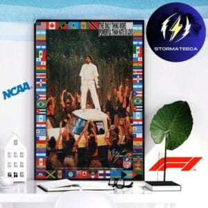 Bad Bunny All American Flag The Only Thing More Powerful Than Hate Is Love Home Decor Poster Canvas