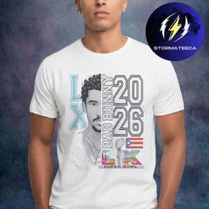 Bad Bunny Super Bowl 2026 Halftime Show Merch Benito LX Split Portrait Unisex T-Shirt